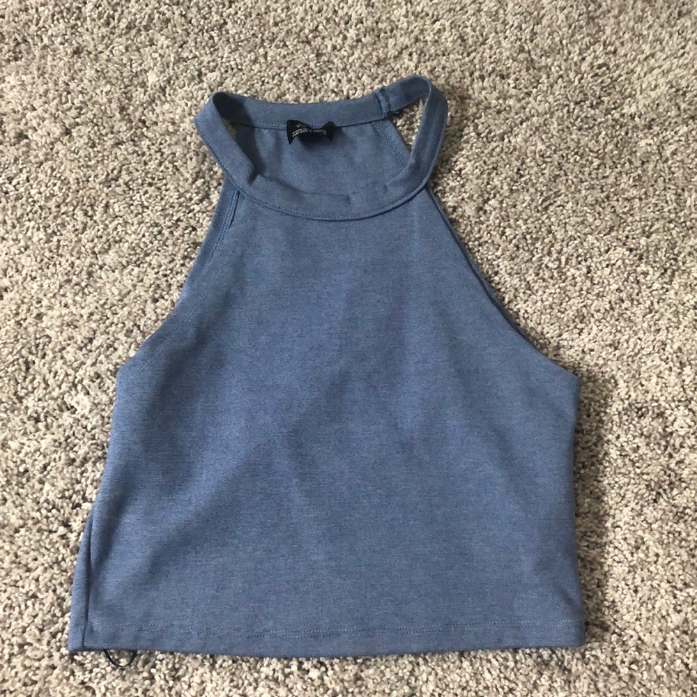 Blue Zara Halter Crop top